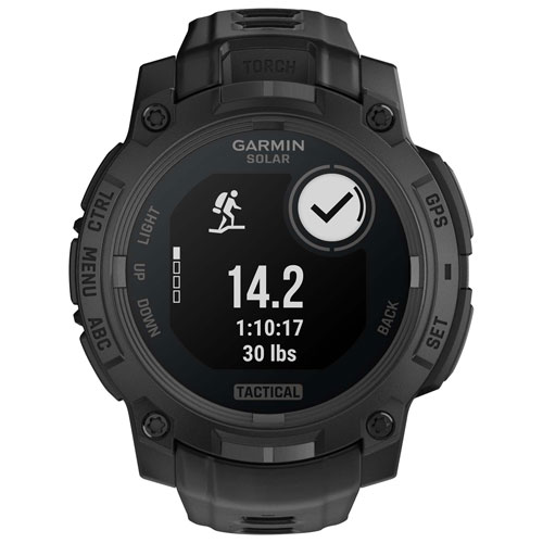 Garmin Instinct 3 Solar Tactical Edition 45mm Bluetooth Multisport Smartwatch - Black