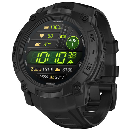 Garmin Instinct 3 AMOLD Tactical Edition 45mm Bluetooth Multisport Smartwatch - Black