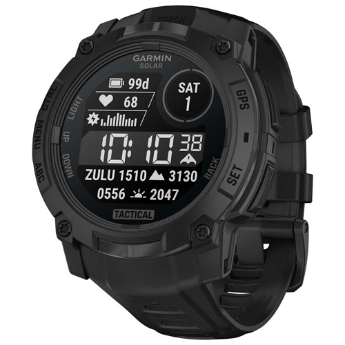 Image 1 of 15.. Garmin Instinct 3 Solar Tactical Edition 50mm Bluetooth Multisport Smartwatch - Black