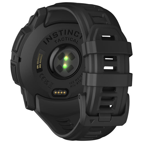 Garmin Instinct 3 Solar Tactical Edition 50mm Bluetooth Multisport Smartwatch - Black