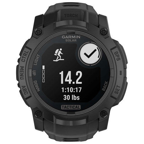 Garmin Instinct 3 Solar Tactical Edition 50mm Bluetooth Multisport Smartwatch - Black