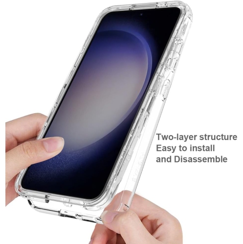 Étui transparent pour S25 de Samsung avec pare-chocs antichoc, étui transparent durable et protection antichoc