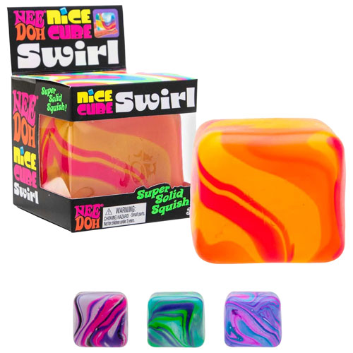 NeeDoh Swirl Nice Cube Squeeze Toy