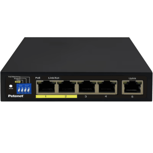 Brand New PETENET 4-PORT GIGABIT POE + SWITCH D7006F-4P-60