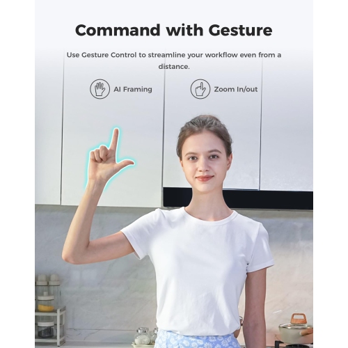 OBSBOT Meet 2 4K Webcam with AI Framing, Autofocus, Gesture Control, HDR, Dual Microphone