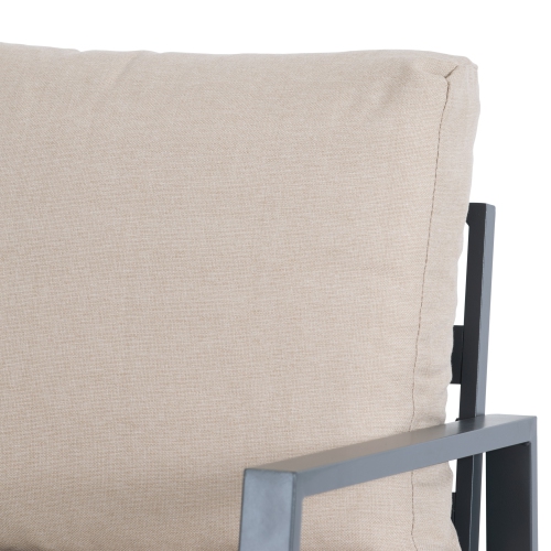 CorLiving Eden Deluxe 4-Piece Aluminum Patio Conversation Set with Cushions