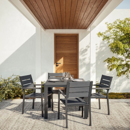 CorLiving 5-Piece Gallant Aluminum Outdoor Dining Set