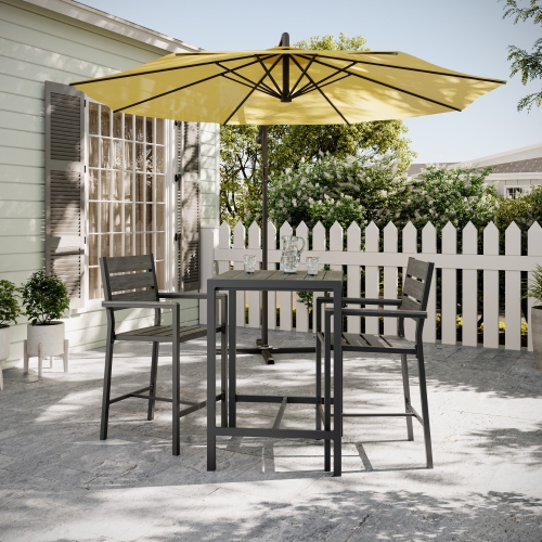 Chaise de bar pour l'extérieur en aluminium Gallant de CorLiving, ensemble de 2