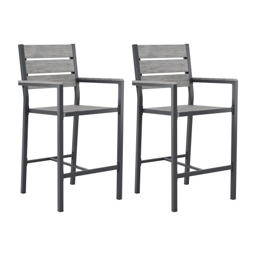 CorLiving Gallant Aluminum Outdoor Bar Chair, Set of 2
