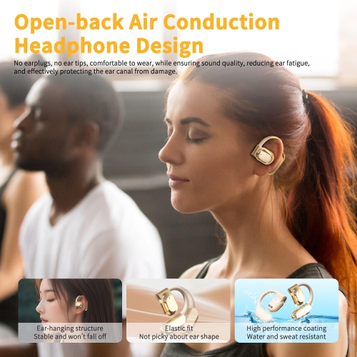 Open Ear Headphones, Earbuds with Ear Hooks, Wireless Earbuds with LED Displa, Running Headphones Ultra-Clear Sound Quality, Design for Running