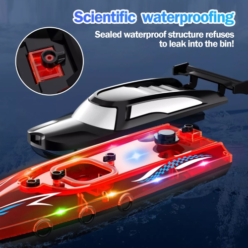 RC Boat Remote Control Boats for Pools Lakes for Boys Girls 4-12 Years(RED)
