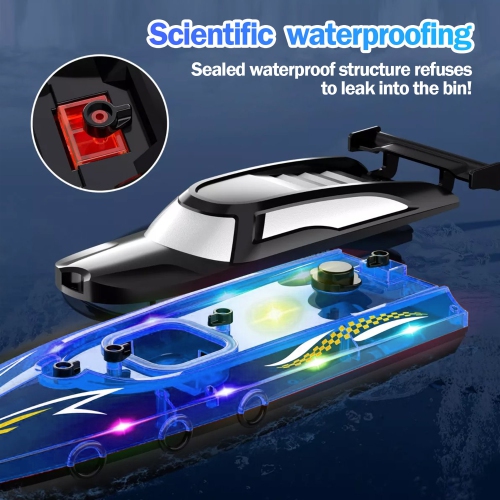 RC Boat Remote Control Boats for Pools Lakes for Boys Girls 4-12 Years(Blue)
