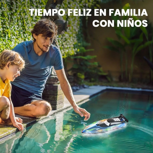 RC Boat Remote Control Boats for Pools Lakes for Boys Girls 4-12 Years(Blue)