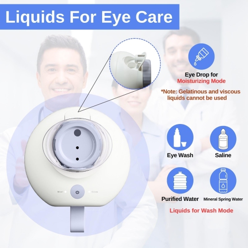 Nano Eye Mist Sprayer & Eye Wash Kit, Portable Eye Mister for Eyelid to Relief Dry Eyes, Rechargeable Eye Steamer for Eye Drops Tool