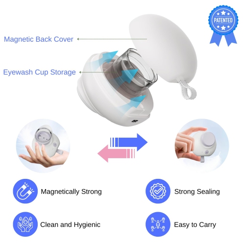 Nano Eye Mist Sprayer & Eye Wash Kit, Portable Eye Mister for Eyelid to Relief Dry Eyes, Rechargeable Eye Steamer for Eye Drops Tool