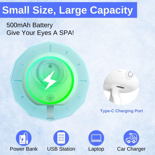 Nano Eye Mist Sprayer & Eye Wash Kit, Portable Eye Mister for Eyelid to Relief Dry Eyes, Rechargeable Eye Steamer for Eye Drops Tool