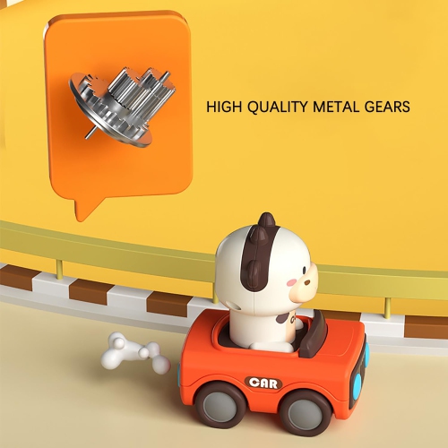 4-Pack Push Animal Racing Car Set, Push-Pull Inertia Car Toy for 1-Year-Old Boy Birthday Gift