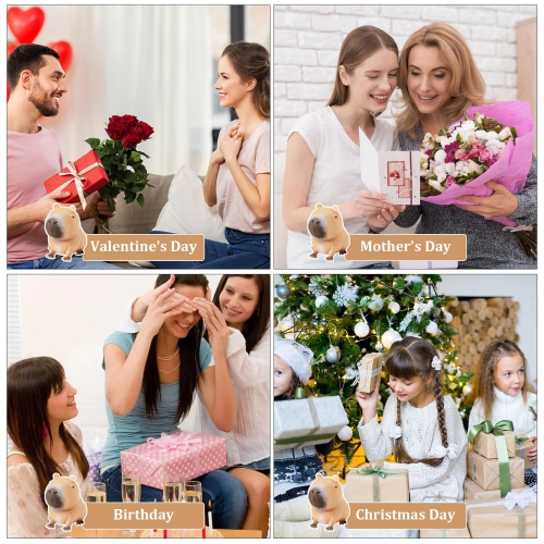 Paquet de 4 jouets souples Capybara, jouets antistress à pression pour les Fêtes, cadeaux pour les anniversaires