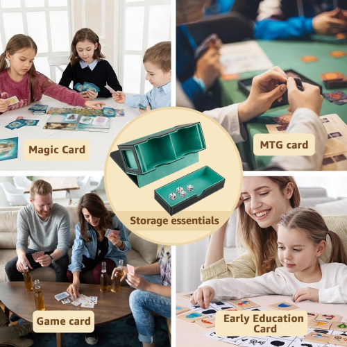 Card Storage Box with Display Window, Toy Storage Box for Boys and Girls