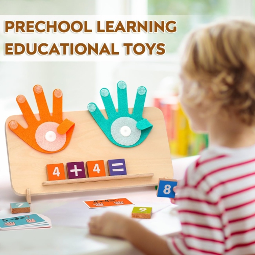 Finger Counting Educational Toys, Montessori Preschool Learning Toys for 2–4 Years Old Boys and Girls