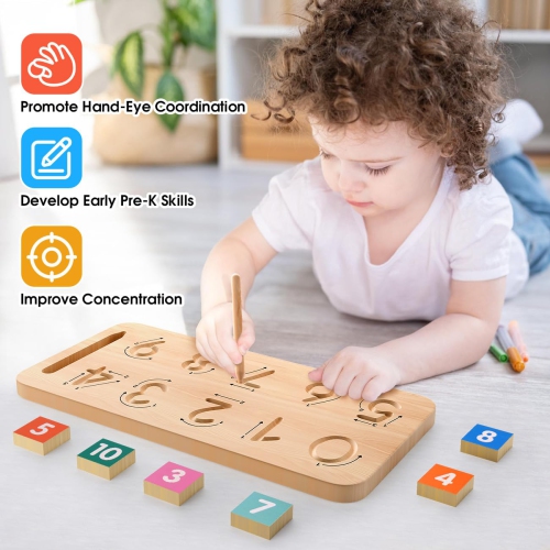 Finger Counting Educational Toys, Montessori Preschool Learning Toys for 2–4 Years Old Boys and Girls