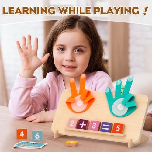 Finger Counting Educational Toys, Montessori Preschool Learning Toys for 2–4 Years Old Boys and Girls