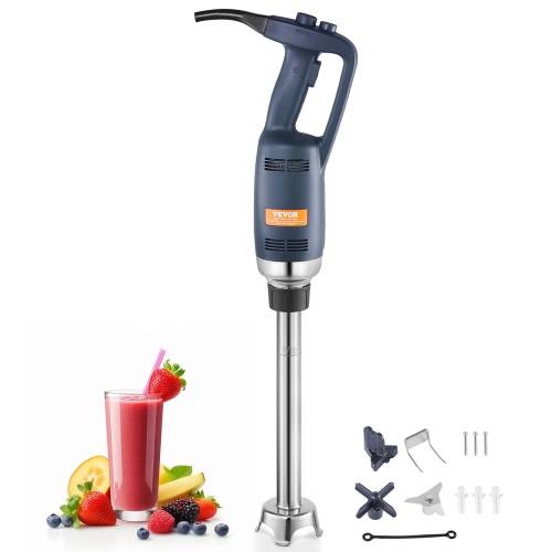VEVOR  350W Commercial Immersion Blender, Heavy Duty Hand Mixer, 16 Inch Stepless Variable Speed Mixer w Stainless Steel Blade, Multi-Purpose