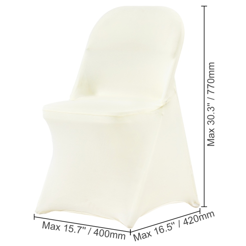 VEVOR 30PCS Stretch Spandex Folding Chair Covers, Universal Fitted Chair Cover, Removable Washable Protective Slipcovers, for Wedding, Holiday,