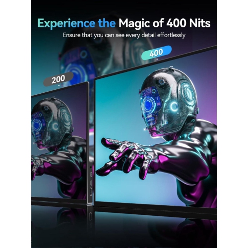 UPERFECT 16" 120Hz Portable Gaming Monitor with HDR, 400 Nits, 1080P IPS, Ultra-Slim Aluminum Design, VESA & Smart Cover - Ultimate Travel Companion