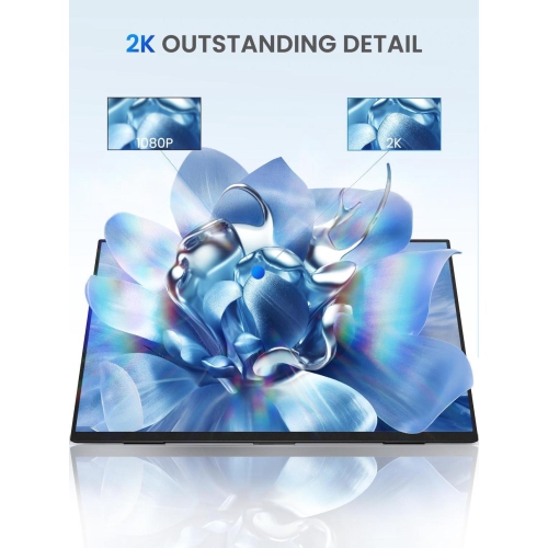 UPERFECT 24.5" 2K 165Hz Portable Monitor, QHD FreeSync IPS HDR with VESA, 180°Adjustable Stand, USB-C & HDMI, Ideal for Gaming, Travel, Laptop,