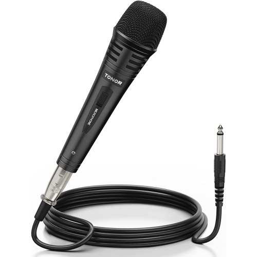 Microphone for Singing with 5m XLR Cable, Metal Handheld Mic Compatible with Karaoke Machine/Speaker/Amp/Mixer for Karaoke Singing, Speech,Outdoor