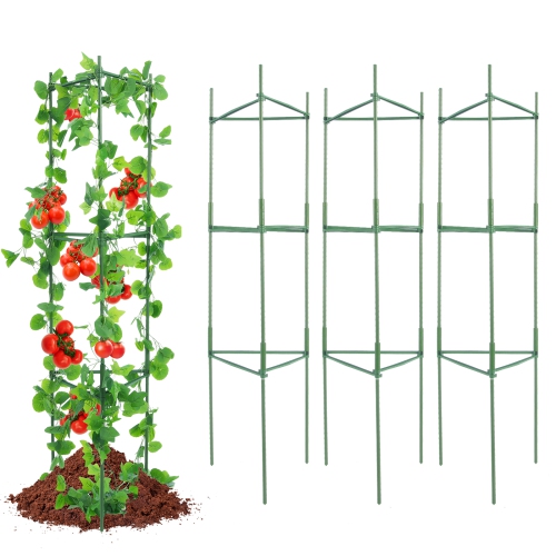 VEVOR 6 Packs Tomato Cages for Garden, 48 inch Tomato Trellis Plant Stakes Support, Stackable Tall Plant Support Cage, for Raised Garden Bed,