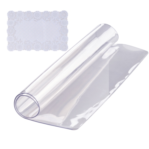 Housse de table transparente VEVOR de 12 x 12&nbsp;po, 305 couvre-table 305&nbsp;mm, nappe en plastique PVC épais 1,5&nbsp;mm, protecteur de bureau
