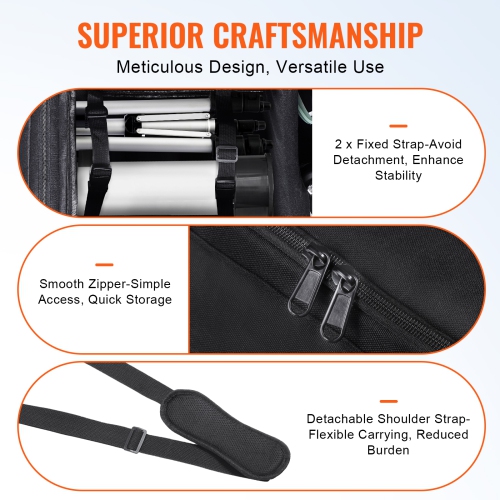 VEVOR 22 inTelescope Case,Telescope Storage Bag with Fixed Buckles, Multi-Pocket & Detachable Divider for Telescope, Shock-Absorbent Telescope