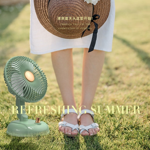 Ventilateur de bureau rétro rechargeable de table à ventilateur portatif