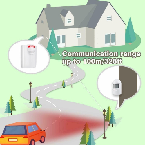 Wireless Motion Sensor Alarm System Driveway Alarm Alert Security Indoor Infrared Wireless Doorbell Reminder Alarm