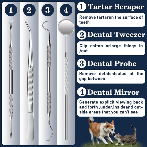 Plaque & Tartar Remover for Dogs Cats,Pets Dental Scaler with LED Light,Electric Dog Teeth Cleaning Tools 3 Cleaning Mode