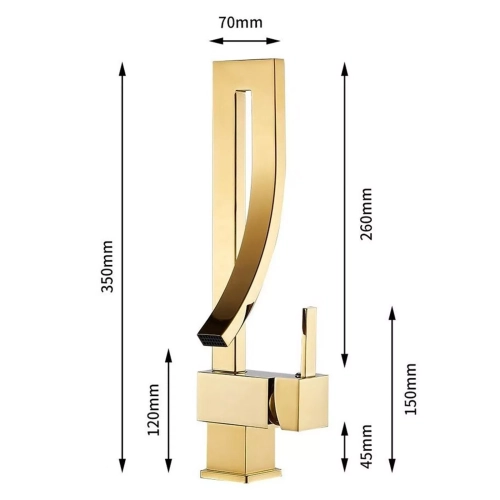 Robinet de salle de bain, or brossé, robinet de lavabo, or, robinet de lavabo, robinet de lavabo, robinet d'évier, poignée simple