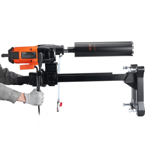 VEVOR 10in Wet Concrete Core Drill Rig with Stand Wheels, 750RPM Speed & 1-1/4" Thread & Lifting Handle, 10in Drilling Diameter for Concrete Brick