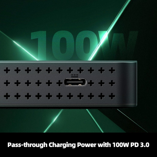 HyperDrive EcoSmart Dual 4K USB-C Dock, 7-in-1 USB-C Hub for MacBook Pro/Air, with 6 Cables Bundle, Dual 4K HDMI, 100W PD, Gigabit Ethernet