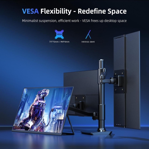 UPERFECT 120Hz Gaming Monitor 18.5" 1920x1080 Portable Monitor USB-C Monitor Freesync Gaming Screen For Xbox PS 5