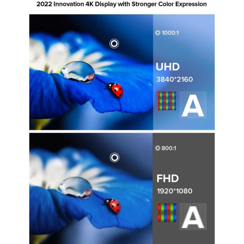 UPERFECT True 4K Portable Monitor, 15.6" UHD IPS 3840x2160, 600 Nits Brightness, 100% AdobeRGB, USB-C, HDMI, OTG, HDR, FreeSync, Dual Speakers, Arch