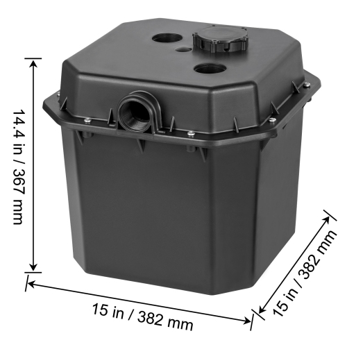 VEVOR 1/3 HP Utility Sink Pump,120-Volt, 2900 GPH Flow,25 ft Head, Under-Sink Sump Pump System with 6 Gallon Basin, Automatic Utility/Laundry Sink