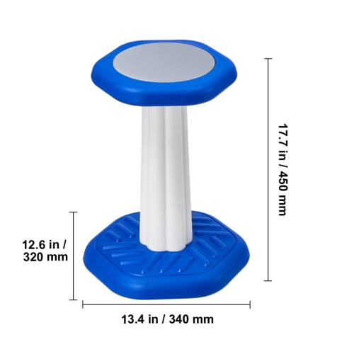 VEVOR 7-14 Aged Kids Wobble Chair, Active Chair with Sponge Cushion, Wobble Stool Improves Focus, Posture and Calm Children, Ideal for Schools and
