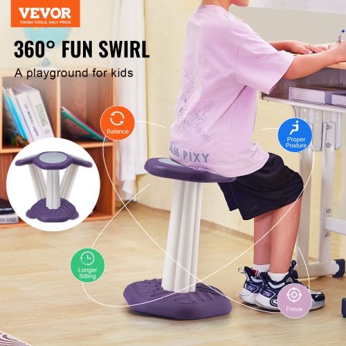 VEVOR 7-14 Aged Kids Wobble Chair, Active Chair with Sponge Cushion, Wobble Stool Improves Focus, Posture and Calm Children, Ideal for Schools and