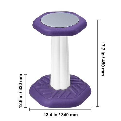 VEVOR 7-14 Aged Kids Wobble Chair, Active Chair with Sponge Cushion, Wobble Stool Improves Focus, Posture and Calm Children, Ideal for Schools and