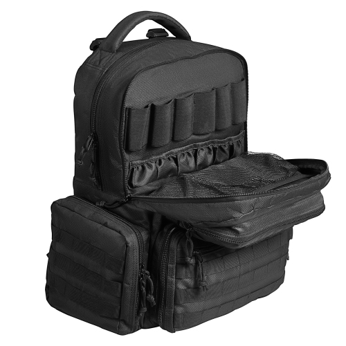 VEVOR 6 Pistols of Tactical Range Backpack, Gun Backpack with 6 Independent Pistol Bags & 10 Magazines, Pistol Backpack for Outdoor Hunting Shooting,