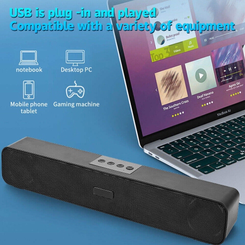 PC Wireless Speakers Portable Blue-tooth Speaker Sound bar for Desktop, Laptop, Tablet