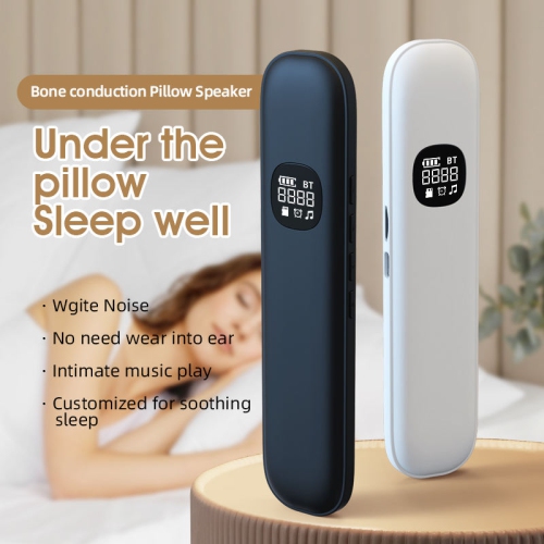 Pillow Speaker Bluetooth, Under Pillow Speaker for Side Sleepers, Bone Conduction Bluetooth SleepBar, Wireless Portable Pillow Speaker