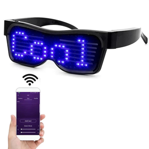 LED Glasses for adults, APP Customizable Display Bluetooth LED Glasses, Perfect for Christmas, Halloween, and Birthday Parties
